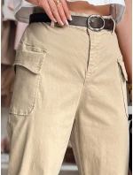 Dámske cargo nohavice GOTRENDI béžové FashionStreet UY2525 Dámske cargo nohavice GOTRENDI béžové FashionStreet UY2525