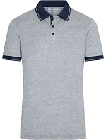 Daiber JN 706 Pánske melírované polo tričko z džerseju 02.0706 šedá melírovaná/námornícka modrá Daiber JN 706 Pánske melírované polo tričko z džerseju 02.0706 šedá melírovaná/námornícka modrá