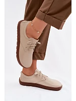 Kožené dámské polobotky Barefoot Zazoo 10189 Béžové