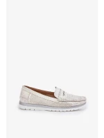 Dámske mokasíny z ekokože Bralithia - zlaté