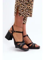 Sandále na podpätku model 197573 Krok vo veľkom štýle Sandále na podpätku model 197573 Krok vo veľkom štýle