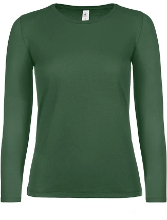 B&C #E150 LSL /women Dámske tričko s dlhým rukávom 01.006T fľašovo zelená B&C #E150 LSL /women Dámske tričko s dlhým rukávom 01.006T fľašovo zelená