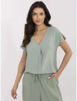 Blúzka D73761M11171B pistáciová