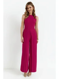 K184 Kombinéza so širokými nohavicami - slivka