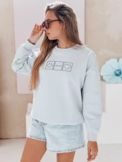 Dámska nadrozmerná mikina s výšivkou EASYJOY modrá FashionStreet BY1516