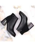 D&A S.Barski Premium Collection W OLI238 čierne zateplené čižmy s ozdobným stĺpikom D&A S.Barski Premium Collection W OLI238 čierne zateplené čižmy s ozdobným stĺpikom