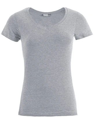 Promodoro 3086 Dámske tričko Slim Fit s výstrihom do V 40.3086 športovo šedé Promodoro 3086 Dámske tričko Slim Fit s výstrihom do V 40.3086 športovo šedé