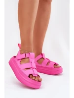 Sandały Damskie Na Platformie Fuksja Nitavelia