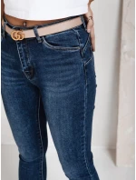 Dámske skinny džínsy s vysokým pásom modré FashionStreet UY2793 Dámske skinny džínsy s vysokým pásom modré FashionStreet UY2793