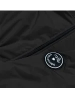 Čierna dámska oversize bunda parka (B8080-1)