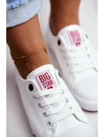 Dámske kožené tenisky Big Star GG274005 White-Red