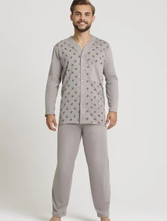 Pánske rozopínacie pyžamo Gucio 298 dł/r 3XL