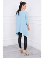 Oversize blúzka v modrej farbe