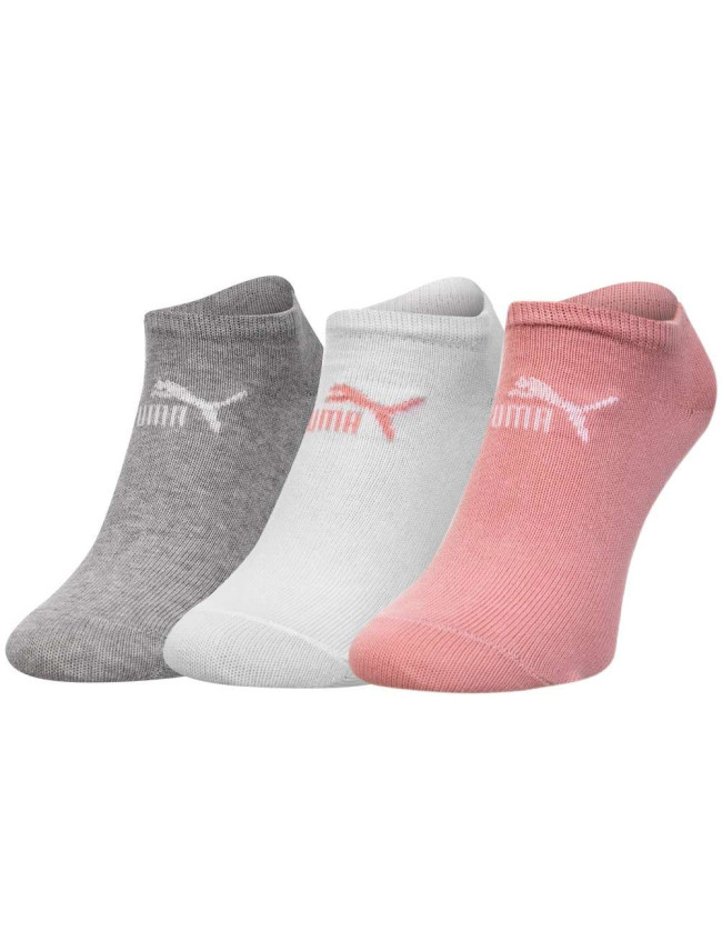 Puma 3Pack Ponožky 887497 Ružová/sivá/biela
