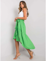 RUE PARIS Zelená sukňa so zaväzovaním