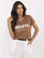 Tričko CLM TS 1726.87 svetlohnedé