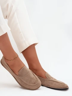 Dámske mokasíny Miryelle z eko semišu - béžové