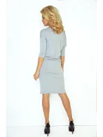 Dámske športové šaty netopierie strih na zaväzovanie s vreckami šedej - Šedá - Numoco Dámske športové šaty netopierie strih na zaväzovanie s vreckami šedej - Šedá - Numoco