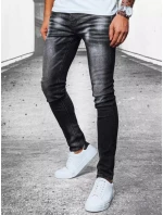 Pánske čierne džínsové nohavice FashionStreet UX3913 Pánske čierne džínsové nohavice FashionStreet UX3913