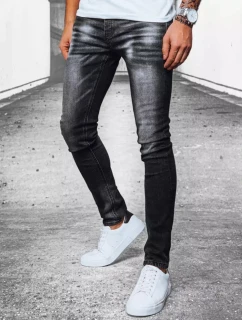Pánske čierne džínsové nohavice FashionStreet UX3913