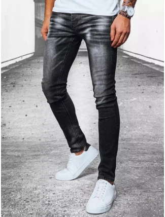 Pánske čierne džínsové nohavice FashionStreet UX3913 Pánske čierne džínsové nohavice FashionStreet UX3913