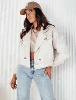 Dámska džínsová bunda LUISE light beige FashionStreet TY4124