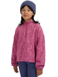 Dievčenský fleece 4F F342 tmavoružový 4FJWAW25TFLEF342 53A