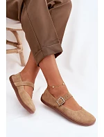 Baleríny Barefoot z přírodního semiše Zazoo 316 béžové