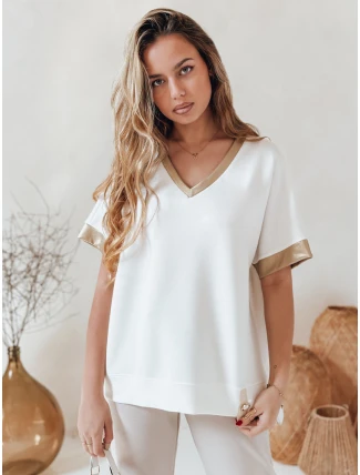 Dámska oversize blúzka SHINE LOVE white FashionStreet RY2913 Dámska oversize blúzka SHINE LOVE white FashionStreet RY2913