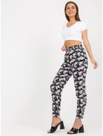Nohavice D73771M61869M čiernobiele