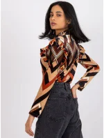 Blúzka DHJ BZ 6533C 1.81P čierna a béžová