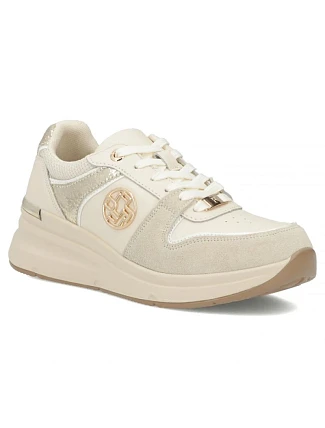 Dámske béžové kožené čižmy Filippo DP7769