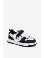 Lekkie Sneakersy Dziecięce Big Star RR374052 Biało-Czarne