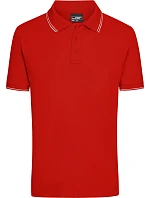 Daiber JN 986 Pánske polo tričko z piké 02.0986 paradajková/biela Daiber JN 986 Pánske polo tričko z piké 02.0986 paradajková/biela