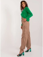 Nohavice D77021BB62410B2 svetlohnedé