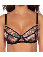 Dámska push-up podprsenka 2028 Čierna s hnedým vzorom - Ava Dámska push-up podprsenka 2028 Čierna s hnedým vzorom - Ava