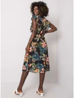 Šaty DHJ SK 13198.27 čierna a zelená