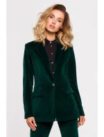 M643 Velvet single button blazer - green M643 Velvet single button blazer - green