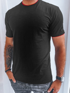 Hladké pánske čierne tričko Dstreet RX5288