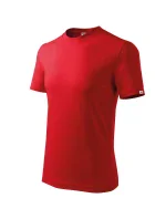 Základné tričko unisex červené 07 (štítok značky)