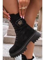 Botki Wokrery Damskie Z Ozdobnym Elementem Ocieplane Czarne Kalindra Botki Wokrery Damskie Z Ozdobnym Elementem Ocieplane Czarne Kalindra