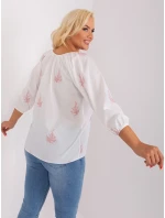 Blúzka LK BZ 509324 1.81P biela a ružová