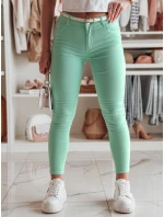 Dámske úzke nohavice s opaskom VIVASKIN mint FashionStreet UY2445