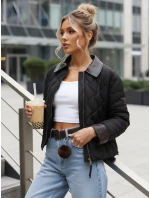 Dámska prechodná prešívaná bunda čierna FashionStreet TY5622