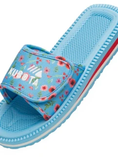 Klapka na suchý zips Kubota viacfarebná kvetinová modrá K25SS-100-001-14-1