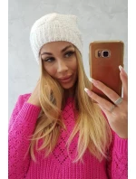 Fleecová čiapka Sandra K210 biela