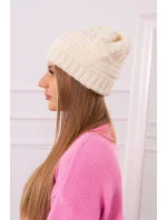 Dámska čiapka Łucja K337 ecru Dámska čiapka Łucja K337 ecru