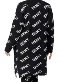 Dámsky župan - kardigan YI3022597 019 čierna/biela - DKNY