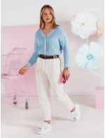Dámske oversize rebrované nohavice SWEETDREAM modré FashionStreet MY2461 Dámske oversize rebrované nohavice SWEETDREAM modré FashionStreet MY2461