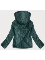 Ľahká zelená dámska bunda s kapucňou (BH2004)